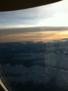 Flying Over the Alps on the Way to Bulgaria
